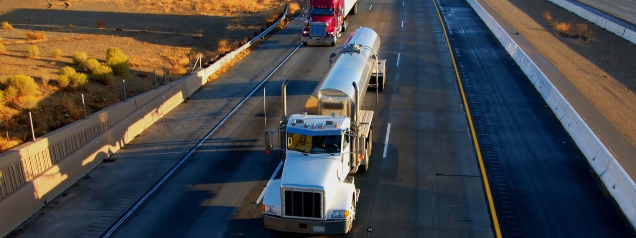 Trucks on highway