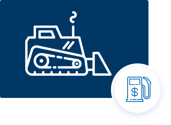 Bulldozer and gas pump